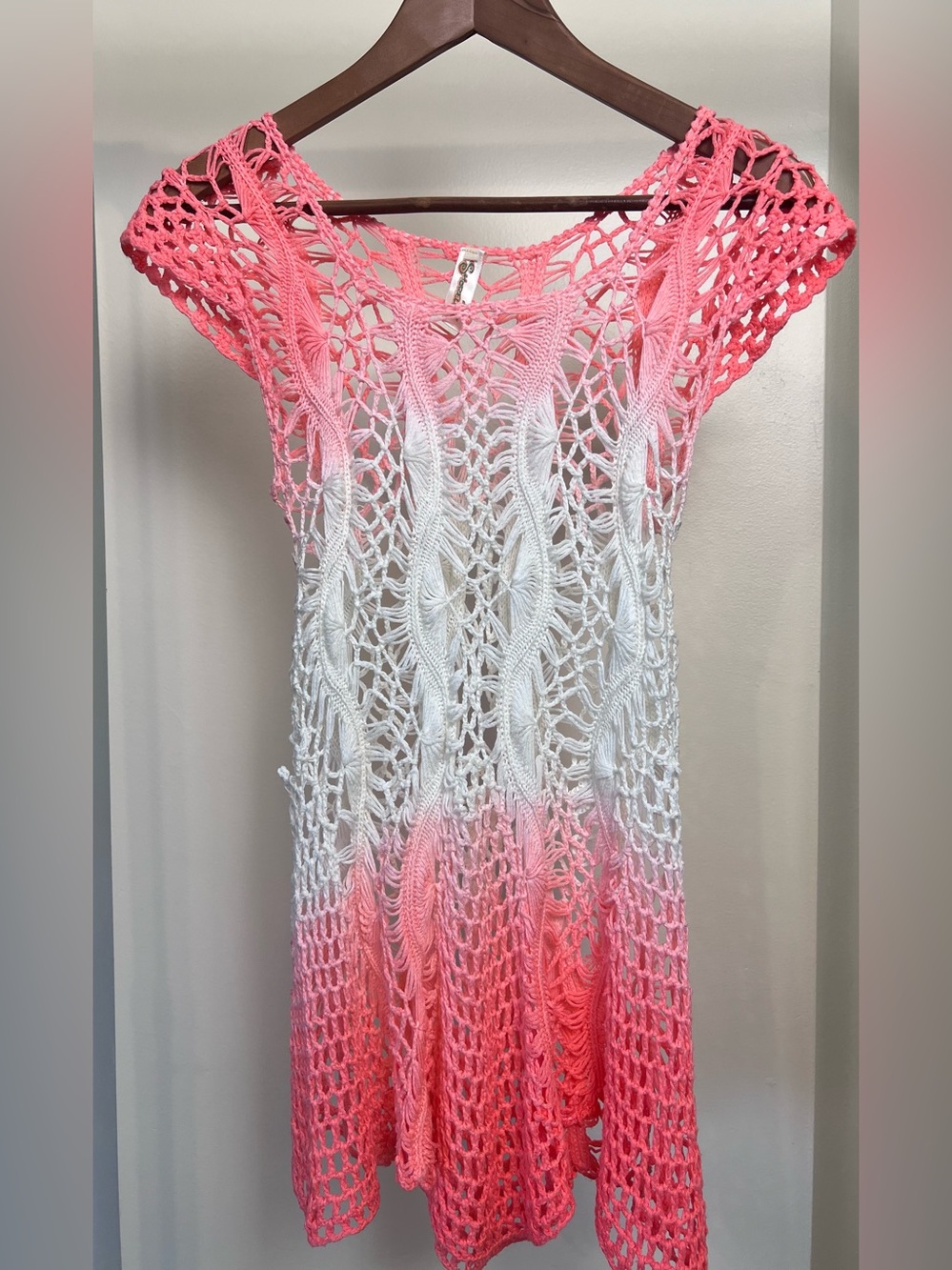 Beachwear Pink Large Knit Cover-Up